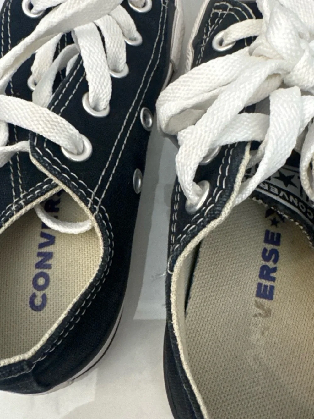Converse Kids Low Top Sneakers in Black and White